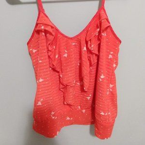 Express chiffon ruffle tank top